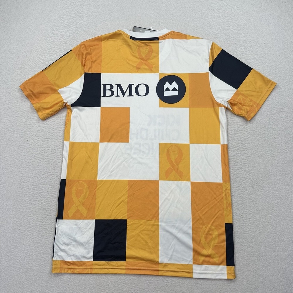 Toronto FC Soccer Jersey Size Medium Yellow Kick Childhood Cancer MLS - Picture 2 of 11